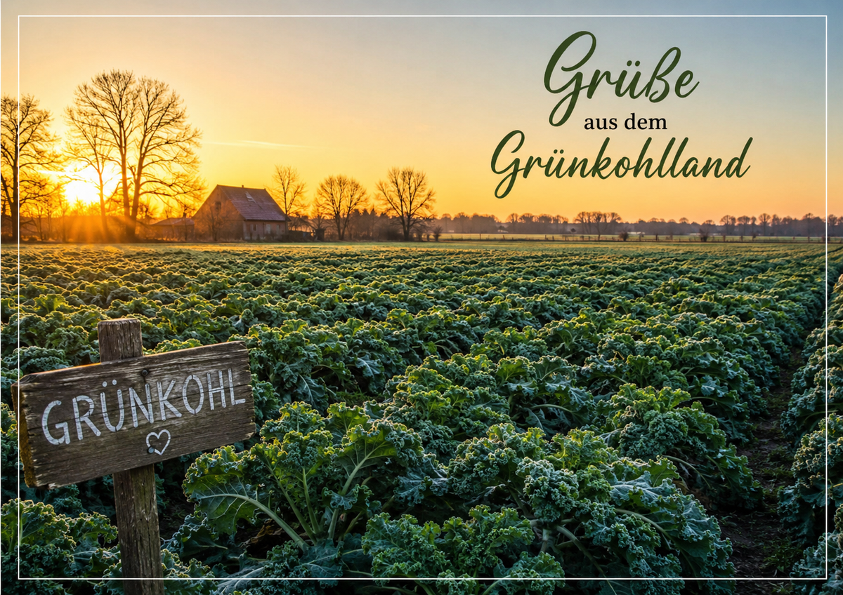 Postcard "Kale Field"