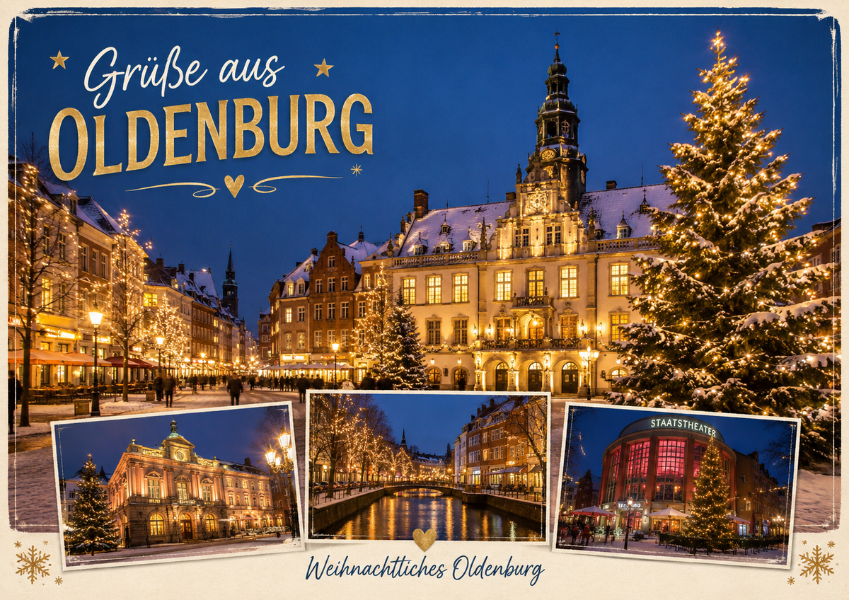 Postcard: Greetings from Oldenburg "Christmas Oldenburg"