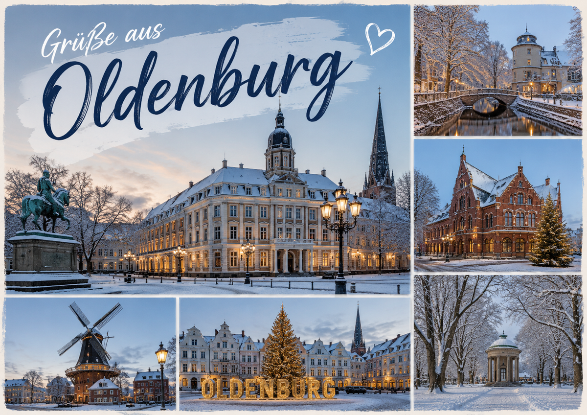 Postcard: Greetings from Oldenburg "Wintery Oldenburg"