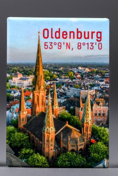 Magnet Oldenburger St.Lambertikirche mit Koordinaten