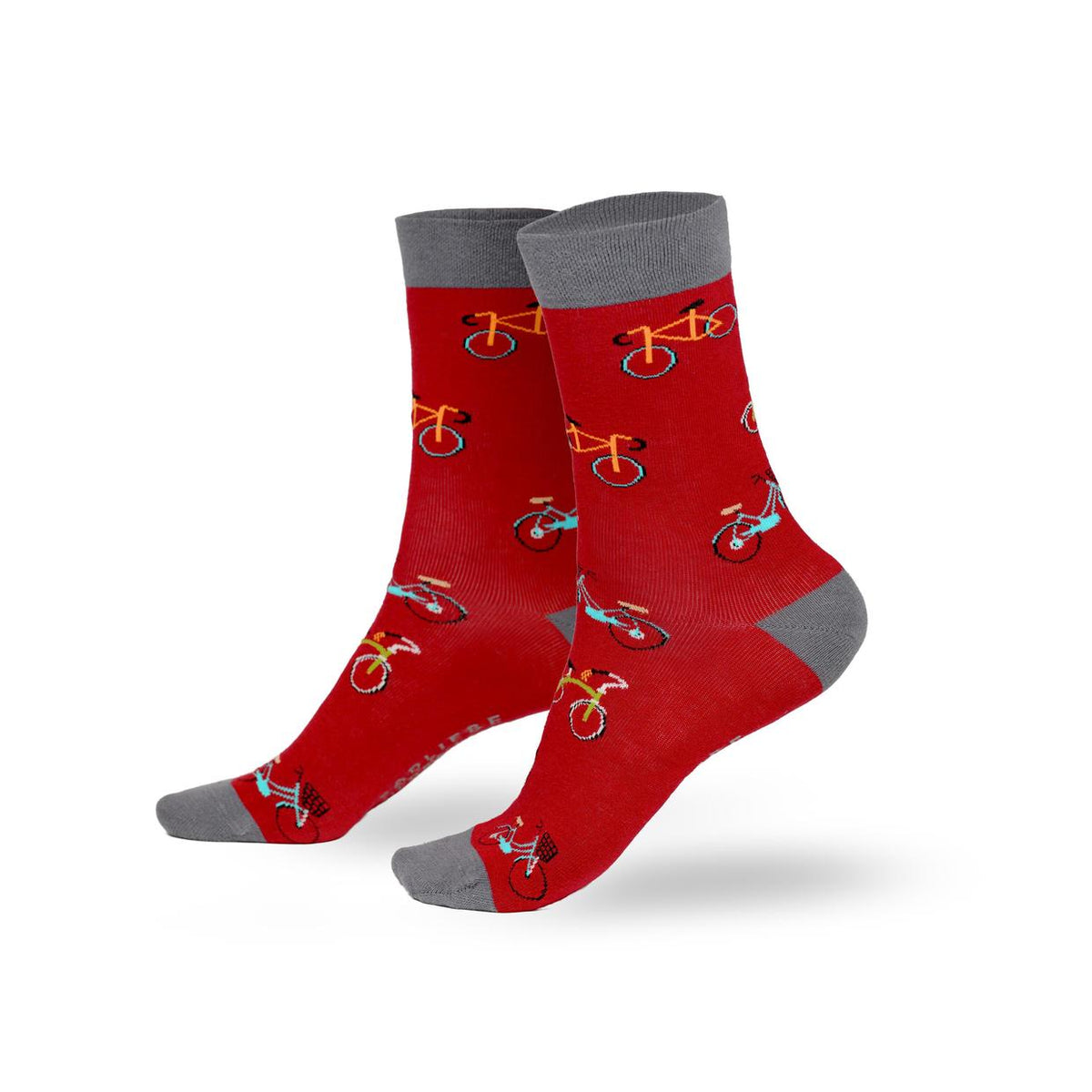 Socken mit Radmotiv